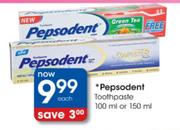 Pepsodent Toothpaste - 100/150ml Each