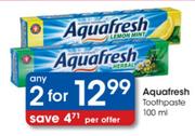 Aquafresh Toothpaste - 2 x 100ml