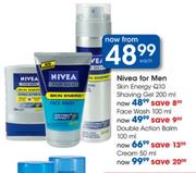 Nivea For Men Skin Energy Q10 Shaving Gel - 200ml Each