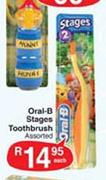 Oral-B Stages Toothbrush Assorted Each