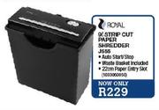 Royal Strip Cut Paper Shredder (J555)-9l