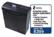 Royal Enter Level Paper Shredder (CX6)-9l