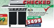 Alva 4 Burner Jet Black Gas Braai