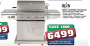 Alva Hawk 4 Burner Gas Braai 750x450mm(G539)