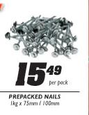 Prepacked Nails-1kgx75mm/100mm