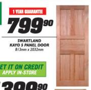 Swartland Kayo 5 Panel Door(813 x 2032mm)