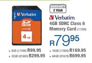 Verbatim 4GB SDHC Class 6 Memory Card