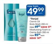 Fenjal Moisturising Foam Or Creme Bath-200ml Each