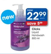 Clicks Liquid Handwash-500ml Each