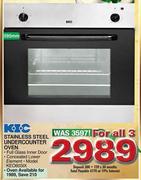 KIC Stainless Steel Undercounter Oven (KEO603IX)-595mm