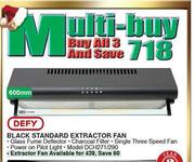 Defy Black Standard Extractor Fan(DCH271/290)