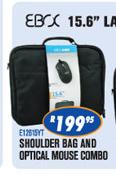 15.6" Laptop Shoulder Bag And Optical Mouse Combo