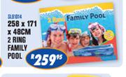 Inflatable 2 Ring Family Pool-258x171x48cm