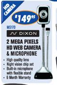 N-Dixon 2 Mega Pixels HD Web Camera & Microphone