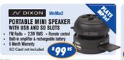 N-Dixon Portable Mini Speaker With USB And SD Slots