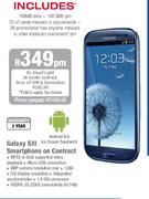 Galaxy SIII Smartphone On Contract