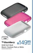 Blackberry 9320 Soft Shell Black/Fuchsia Pink Or White-Each
