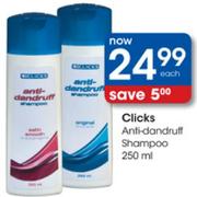 Clicks Anti-Dondruff Shampoo-250Ml Each