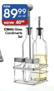 Clicks Glass Condiments Set-Per Set