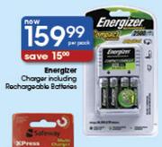 Energizer Charger Including Rechargeable Batteries-Per Pack