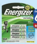 Energizer 4 AA Rechargeable Batteries MAH2300-Per Pack