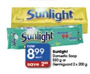 Sunlight Domestic Soap 500g or Germiguard 2 x 200g-Each