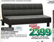 House & Home International Exclusively Lyon Leathermate Sleeper Couch-3 Division