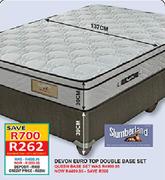 Slumberland Devon Euro Top Double Base Set-137cm