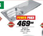 Build It Lay On Sink-1200mmx480mm
