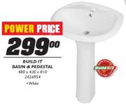 Build It Basin & Pedestal-480x430x810 White