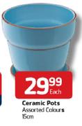 Ceramic Pots-15cm Each