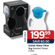 Bobble Water Filter Jug-2ltr Each