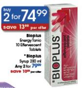 Bioplus Energy Tonic 10 Effervescent Tablets-2's
