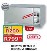 Defy 28Ltr Metallic Digital Microwave Oven