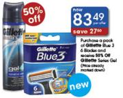 Gillette Blue 3 - 6 Blades-Per Offer