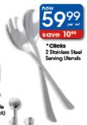 Clicks 2 Stainless Steel Serving Utensils