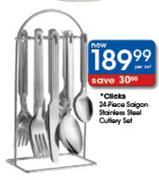 Clicks 24-Piece Saigon Stainless Steel Cutlery Set