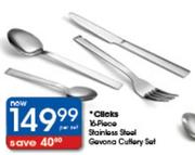 Clicks 16-Piece Stainless Steel Gevona Cutlery Set