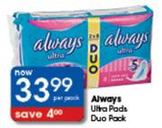 Always Ultra Pads Duo Pack-Per Pack