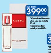 Carolina Herrera Chic Eau De Toilette-30ml Each