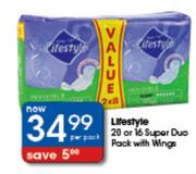 Lifestyle 20 Or 16 Super Duo Pack With Wings-Per Pack