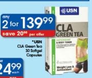 USN CLA Green Tea Softgel Capsules-2x30's