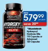 Muscletech Hydroxycut Hardcore Elite Capsules-110's Or Advanced Capsules-120's Per Pack