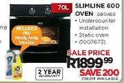 Defy Slimline 600 Oven-70Ltr(DBO460)