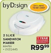 byD:sign 2 Slice Sandwich Maker(BSM750)