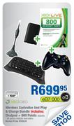 XBOX 360 Wireless Controller And Play & Charge Bundle