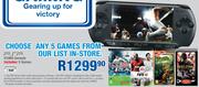PSP E1000 Console + 5 Games