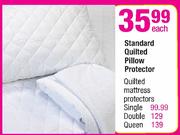 Standard Quilted Pillow Protector-Each