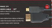 Stuff HDMI Cable(MACC 274)-1.0m Long