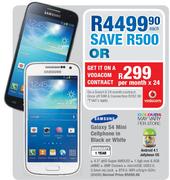 Samsung Galaxy S4 Mini Cellphone In Black Or White-Each